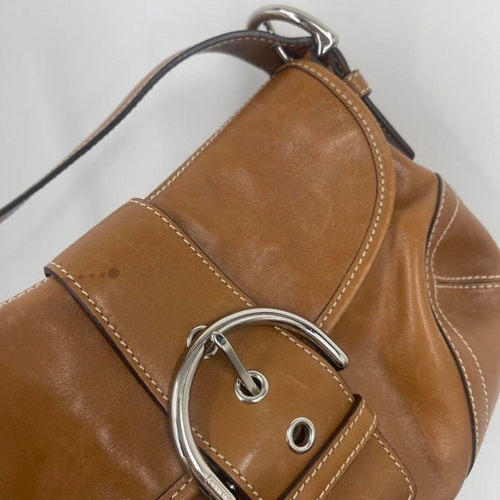 Vintage Y2K Coach Soho Bag Shoulder Purse British Tan Rare Buckle Leather 9247 - Picture 5 of 8